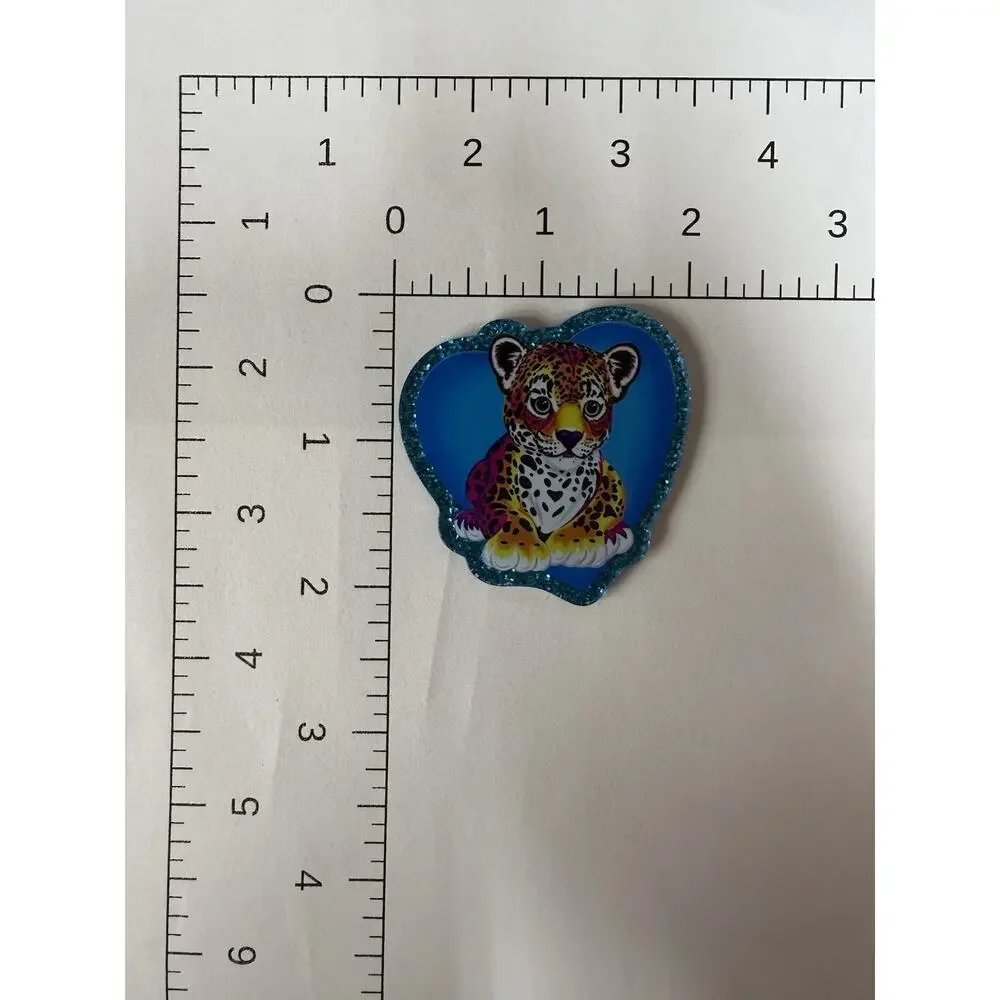 7 Pc Lisa Frank Tiger Acrylic Flatbacks